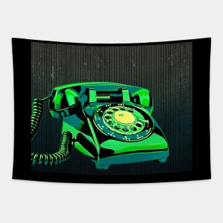 Vintage retro classic rotary phone design Tapestry