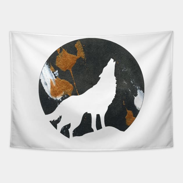 Wolf Moon Tapestry by paulusjart