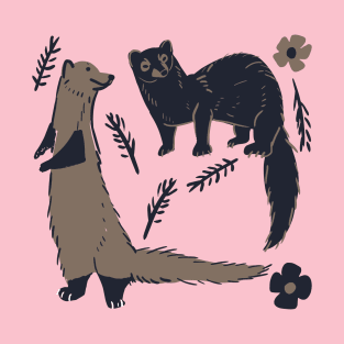 Fisher Martens Pattern in pink T-Shirt