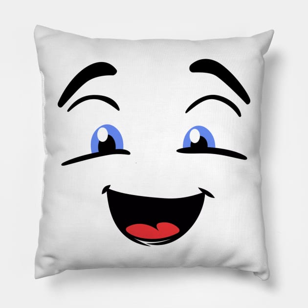 Minimalist Smiley Pillow by Pieartscreation