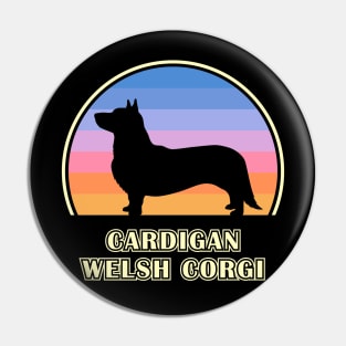 Cardigan Welsh Corgi Vintage Sunset Dog Pin