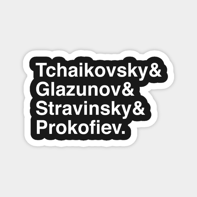 Russian Ballet Composers & Ampersand Magnet by softbluehum