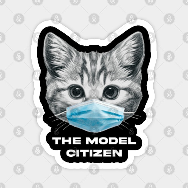 Kitten with a face mask Magnet by Frajtgorski