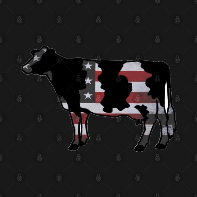 American FlagDairy Cow Silhouette  - NOT FOR RESALE WITHOUT PERMISSION by l-oh