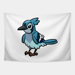 Cute Blue Jay Drawing Tapestry