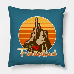 Big Thunder Mountain 70s Style Vintage Design Pillow