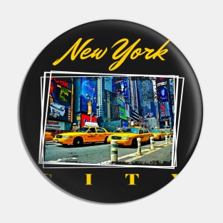 New York City Taxi Street Scene Pin