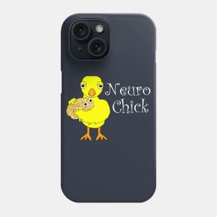 Neuro Chick White Text Phone Case