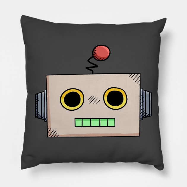 Cardboard robot Pillow by KammyBale