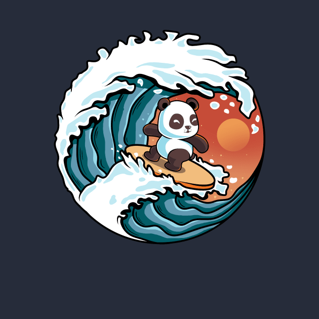 Surfing Panda - Sports by eriondesigns