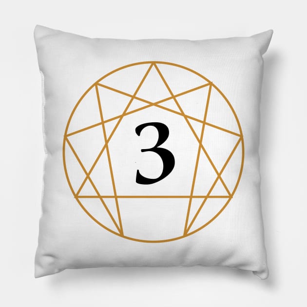 Enneagram Three - The Achiever Pillow by enneashop