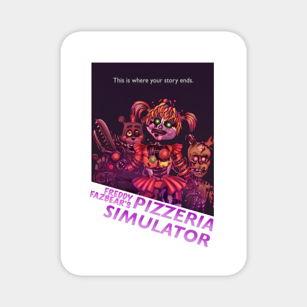 Pizzeria Simulator Magnet by chronodia