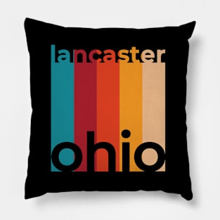 Lancaster Ohio Retro Pillow