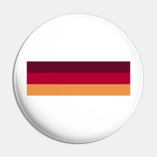 Roma Retro 1980 Maroon Red Gold Bars Pin