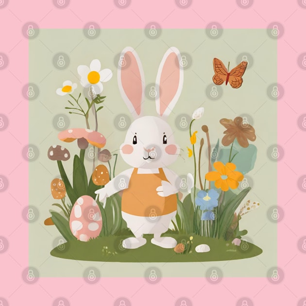 Easter Rabbit in Minimall Art by BencDesignStudio