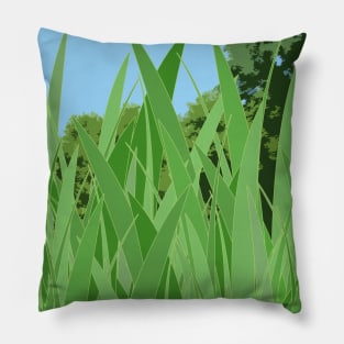 Waterside bank reeds Pillow