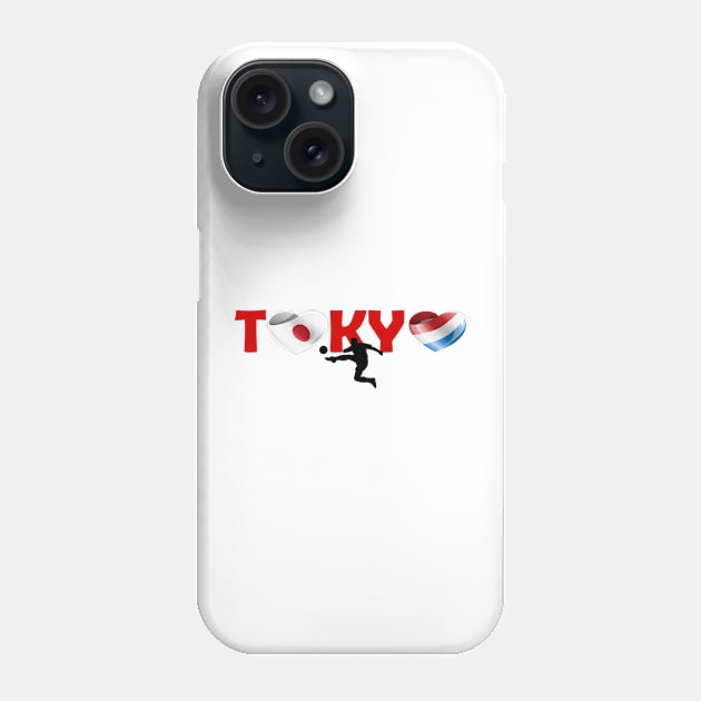 Sports games in Tokyo: Football team from Netherlands (NL) Phone Case by ArtDesignDE