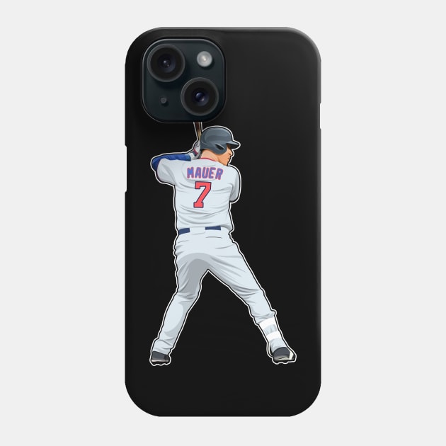 Joe Mauer #7 Bat Ready Phone Case by RunAndGow