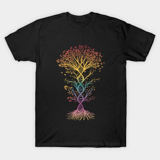 Dna Tree Of Life Genetics Colorful Biology Science T-Shirt Dna Tree Of Life Genetics Colorful Biology Science T-Shirt