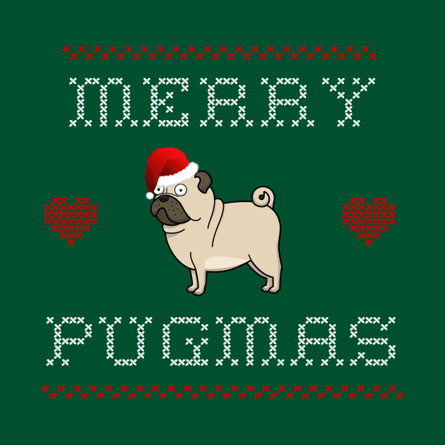 Merry Pugmas Pug Lover Stitch by ClothedCircuit