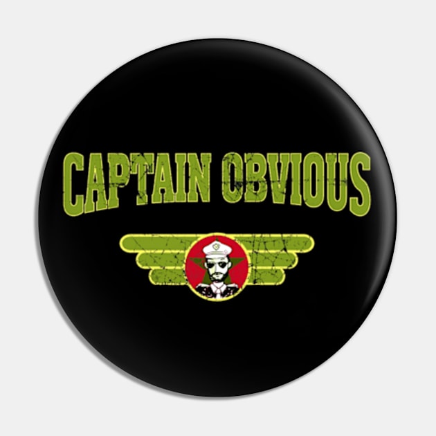 Captain Obvious Funny Pin by DarkStile