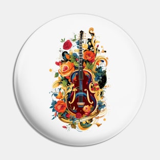 Guitar & Roses V1 Pin