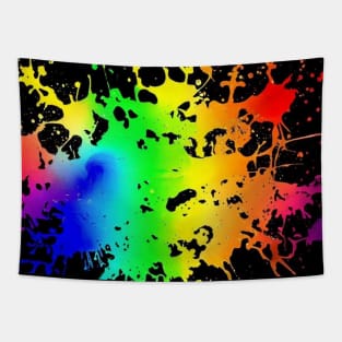 Colorful paint splatter design Tapestry