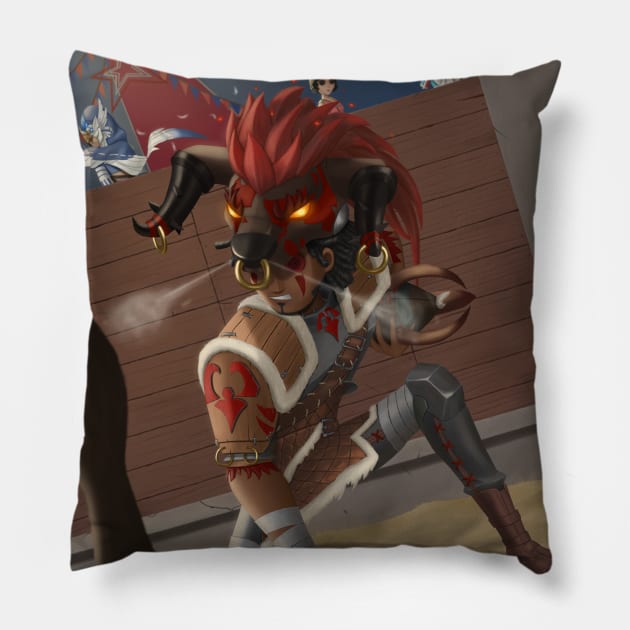 Bull Power Forward Pillow by gagimas