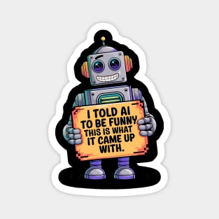 I Told AI To Be Funny - Hilarious Robot Design Magnet