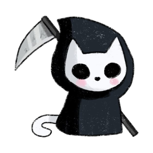 Grim reaper cat art by Mayarart