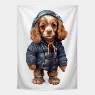 Winter American Cocker Spaniel Dog Tapestry