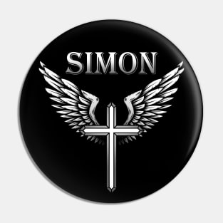 Simon Cross Wings Pin