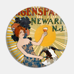 Feigenspan's Bock Beer Vintage Poster 1890s Pin