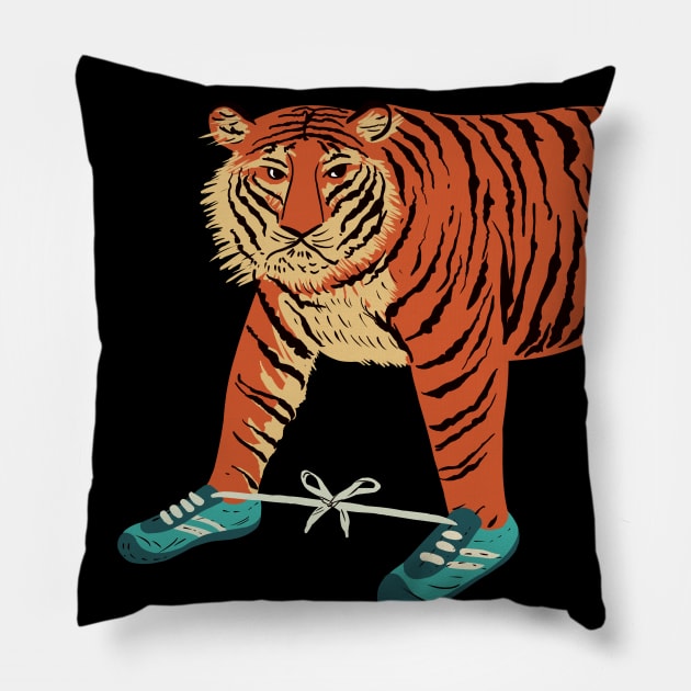 sport tiger Pillow by NevermindOnArt