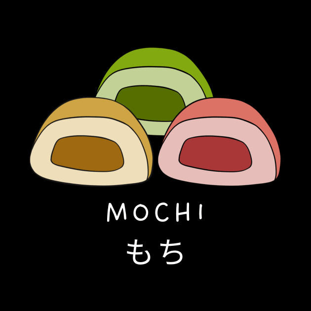 Mochi Tea Kawaii Vintage Japan Japanese Katakana by Flowering Away