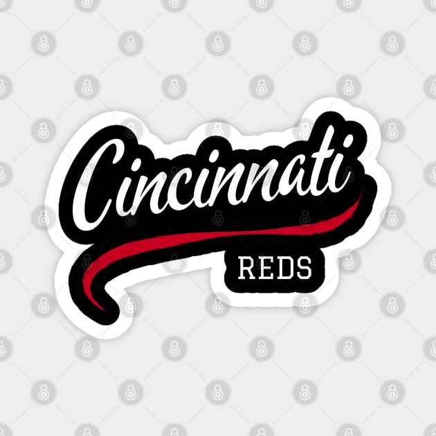 Cincinnati Reds Retro Magnet by CityTeeDesigns