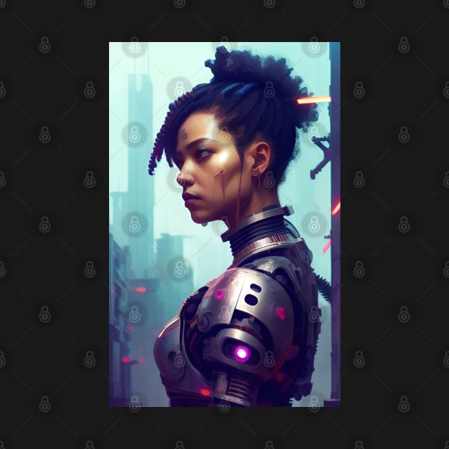 Abstract Cyberpunk Female Cyborg by Voodoo Production