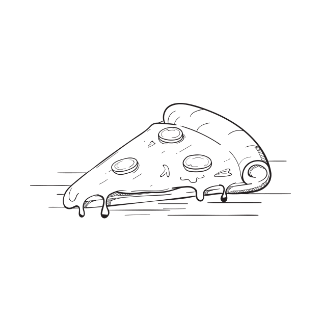 Pizza ink sketch simple by InkyArt