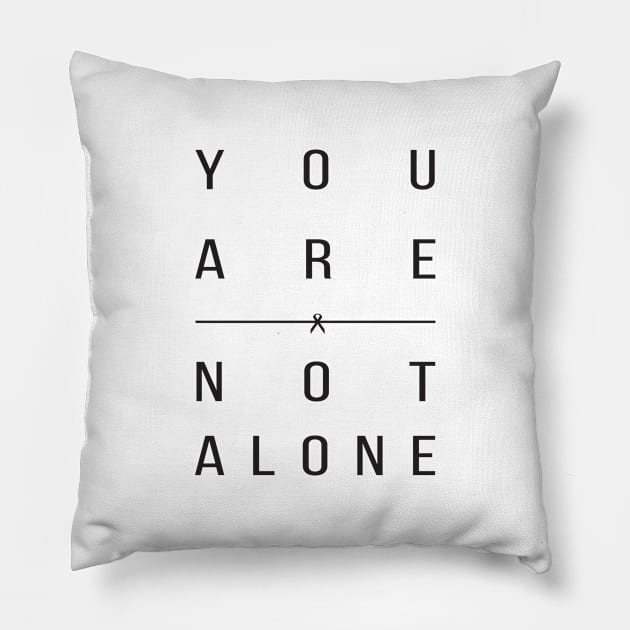 'You Are Not Alone' Cancer Awareness Shirt Pillow by ourwackyhome