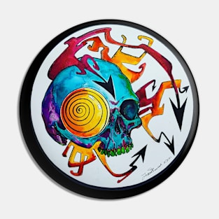 Directing Dreams Circle Skull 1 Pin