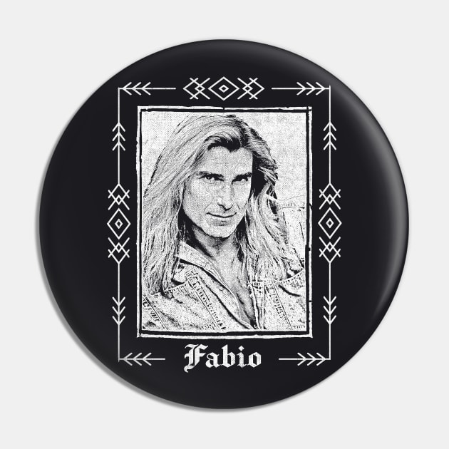 Fabio // 80s Style Punksthetic Design Pin by DankFutura