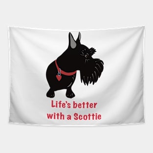 Life’s Better With A Scottie Tapestry