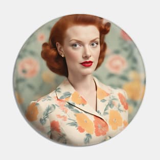 1950s Glam Woman Pin