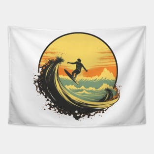 Taking it back to the old school with this vintage retro surfer skater design Tapestry