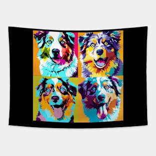 Australian Shepherd Pop Art - Dog Lover Gifts Tapestry