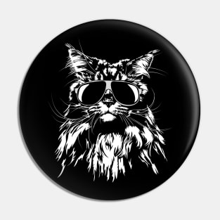 Funny Proud Maine Coon sunglasses cool cat Pin