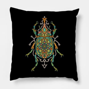 Mandala Beetle Pillow