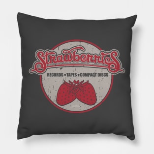 Strawberries Records And Tapes Pillow