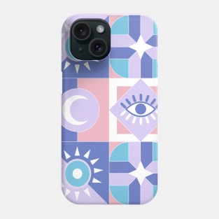 Abstract pastel mosaic pattern Phone Case