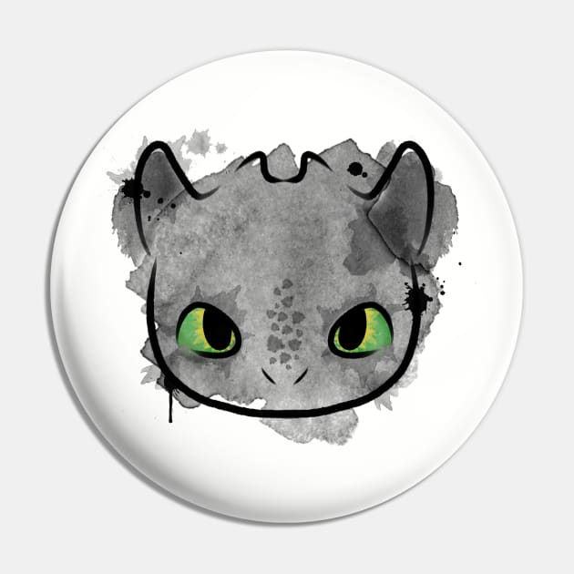 Watercolor Toothless Pin by Eilex Design